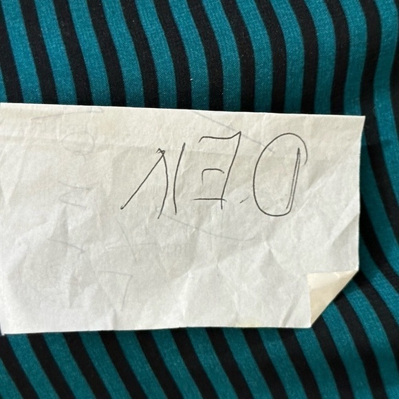 Forever 21 sz med blouse button down long sleeve black & Turquoise - Picture 13 of 13